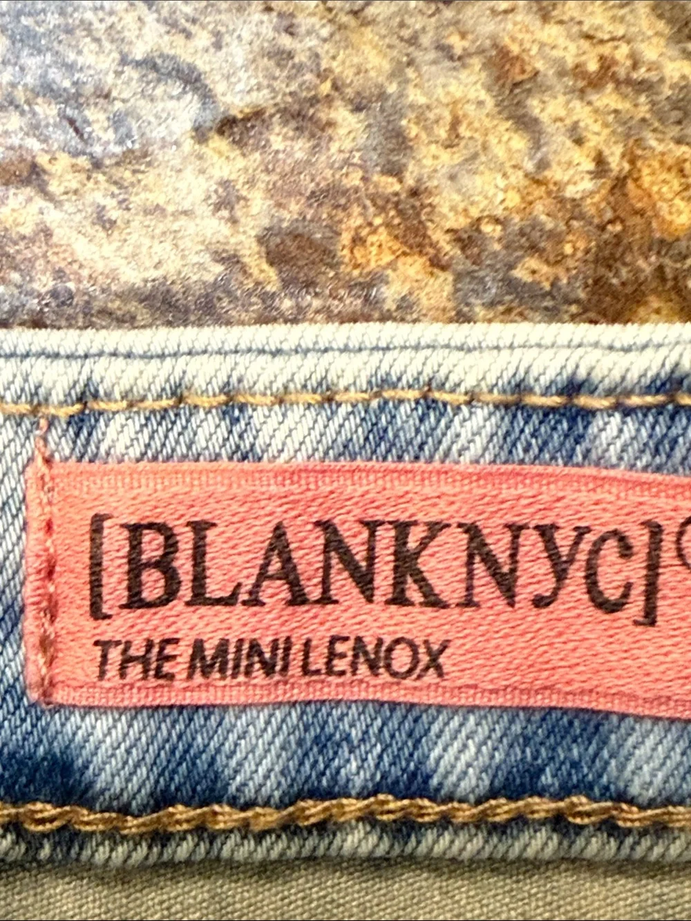 Blank NYC Light Blue Frayed Hem Denim Shorts